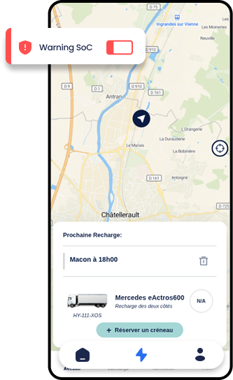 Real-time operational tracking — E-XOS Driver App