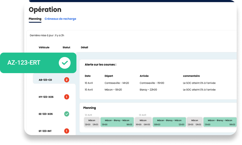 Route planning — E-XOS Operator App